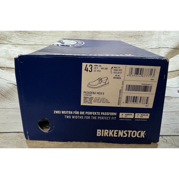 New w/Box Birkenstock Pasadena Men ll Espresso Leather Lace Up Shoes Sz 43 US 10 - Picture 2 of 6